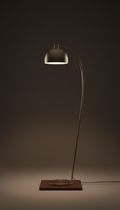 Bronzed Champagne Arc Floor Lamp