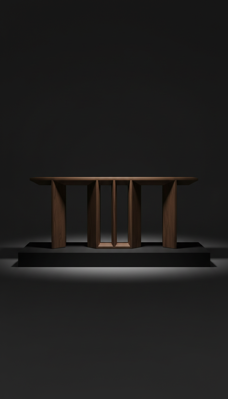 Espresso Walnut Console Table
