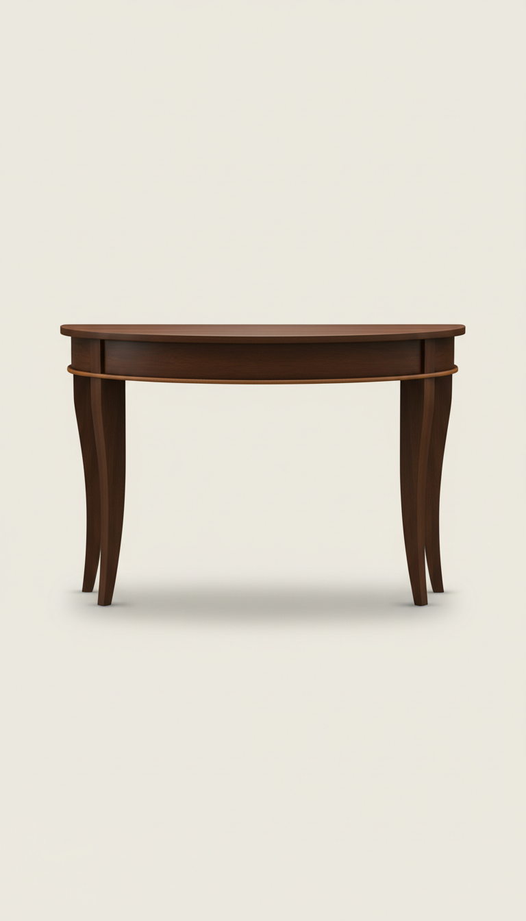 Amberwood curved console table