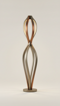 Champagne Pewter sculptural floor lamp